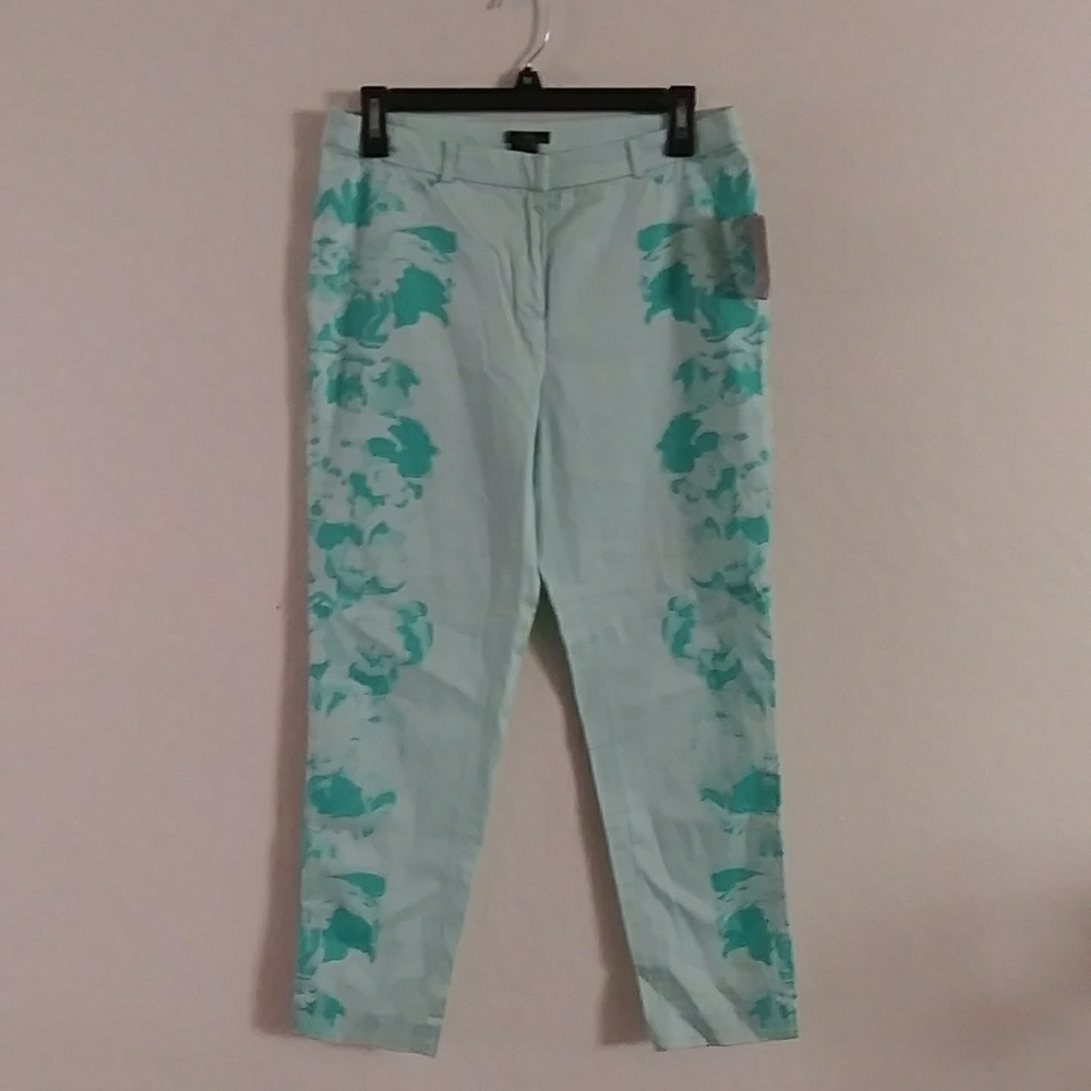 Nue Options Petites 6P Womens capri pants teal - Picture 1 of 7